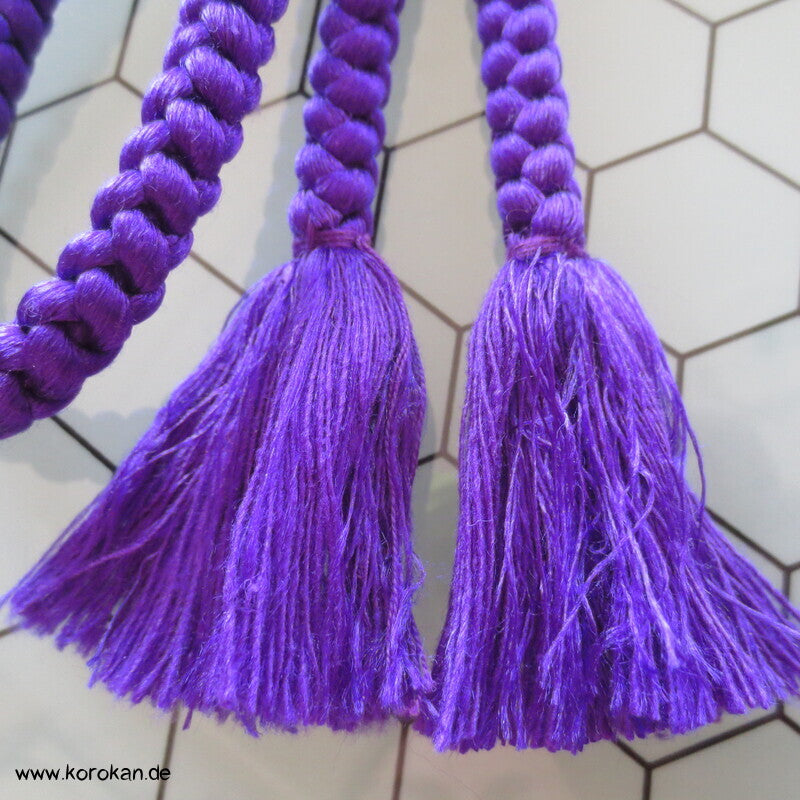 Seiden Obijime Kimonoband, rund, violett