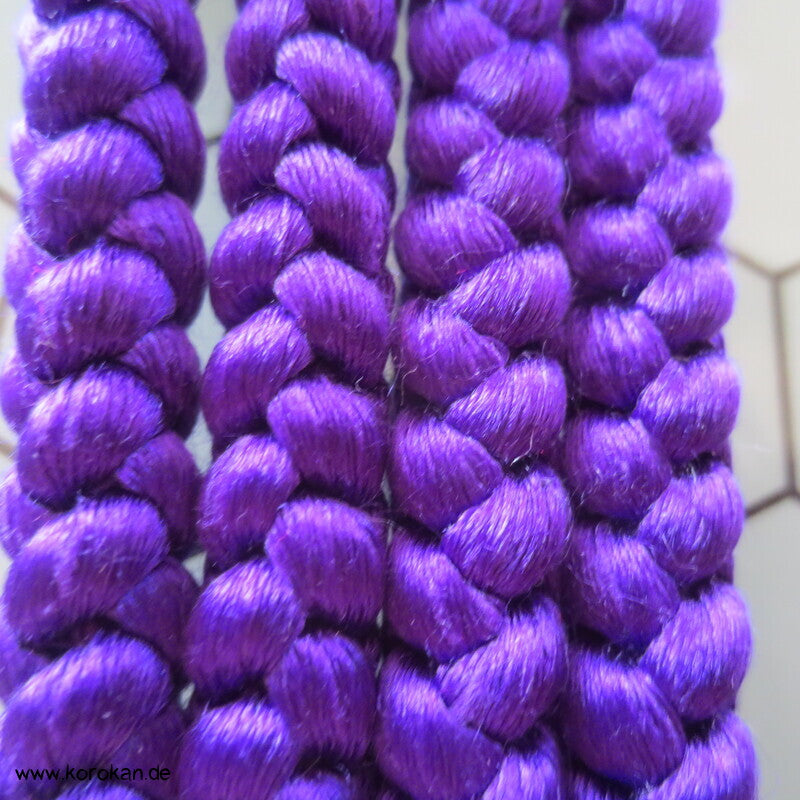 Seiden Obijime Kimonoband, rund, violett