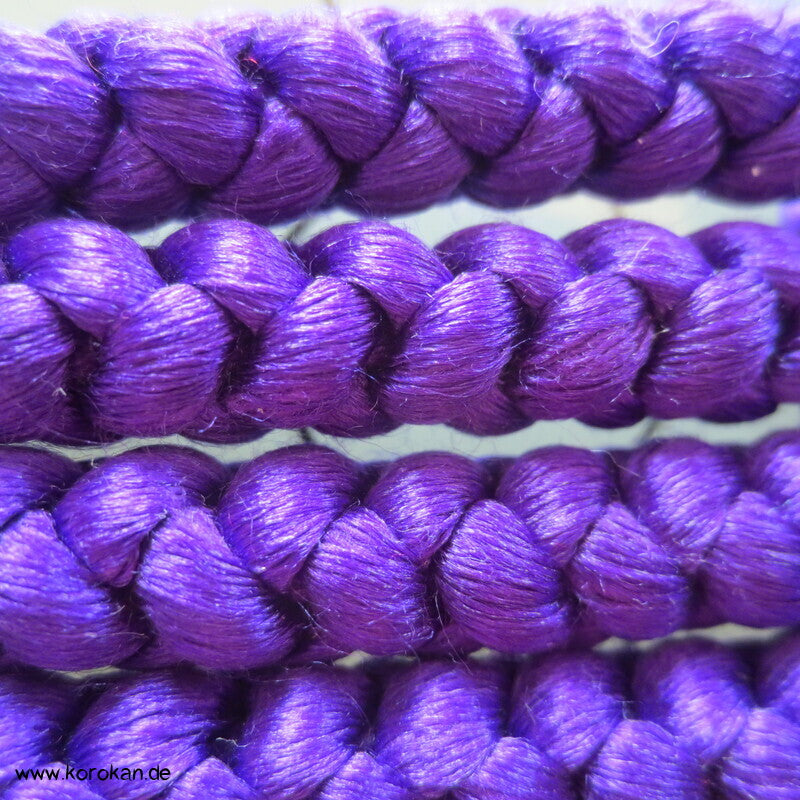 Seiden Obijime Kimonoband, rund, violett