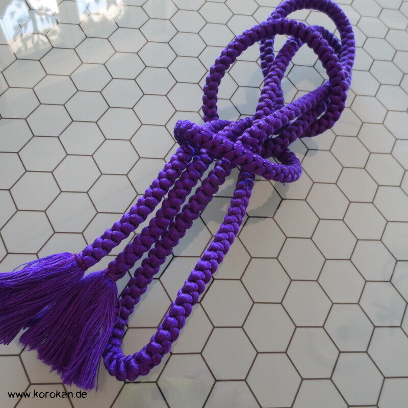 Seiden Obijime Kimonoband, rund, violett