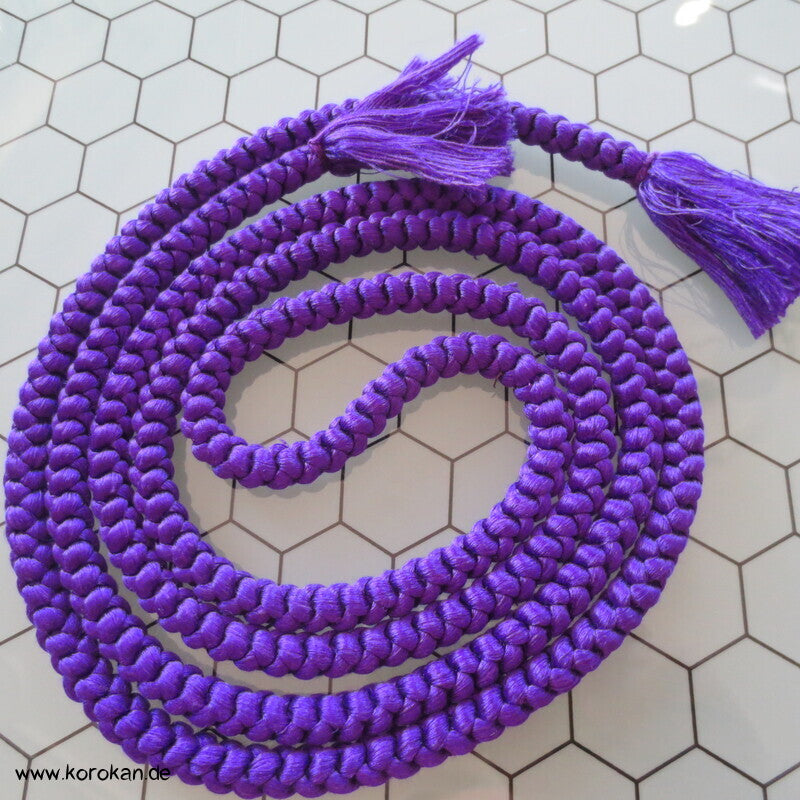 Seiden Obijime Kimonoband, rund, violett