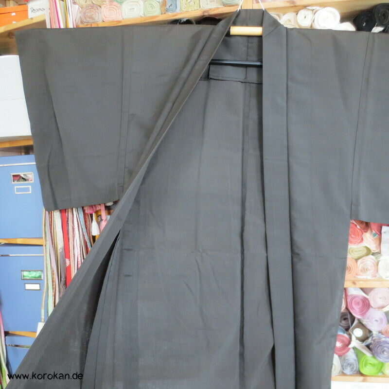 gesticktes Mon Hitoe Haori  Seidencrepe Kimono Jacke
