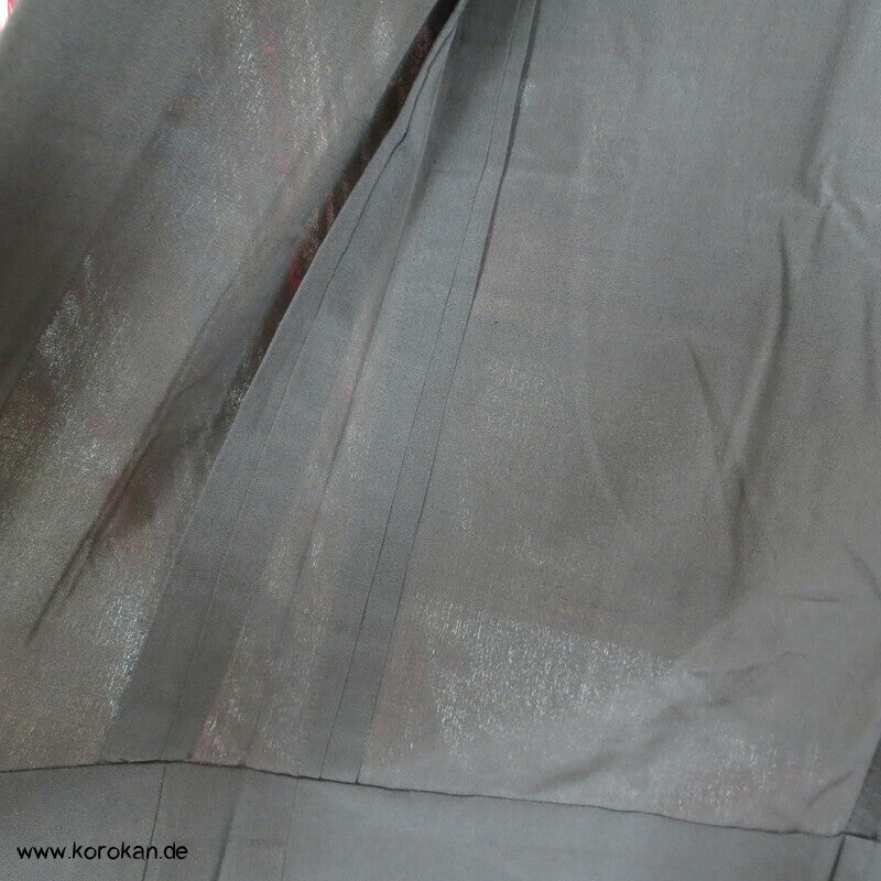 gesticktes Mon Hitoe Haori  Seidencrepe Kimono Jacke