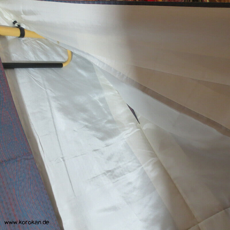 Farbverlauf über feinen Streifen Homongi / Irotomesode Seidendamast Kimono