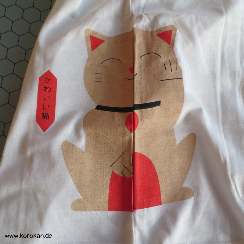 Maneki Neko T Shirt Gr. L