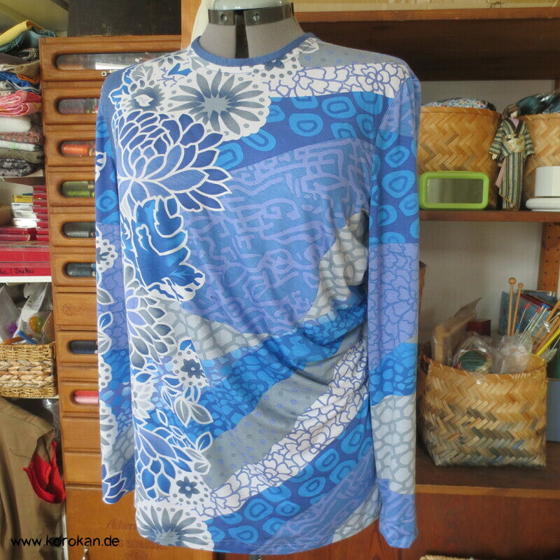 seitliche Raffung links, langarm Shirt