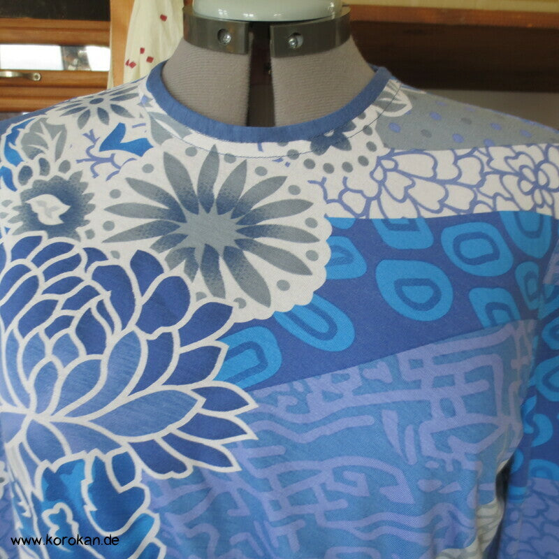 seitliche Raffung links, langarm Shirt