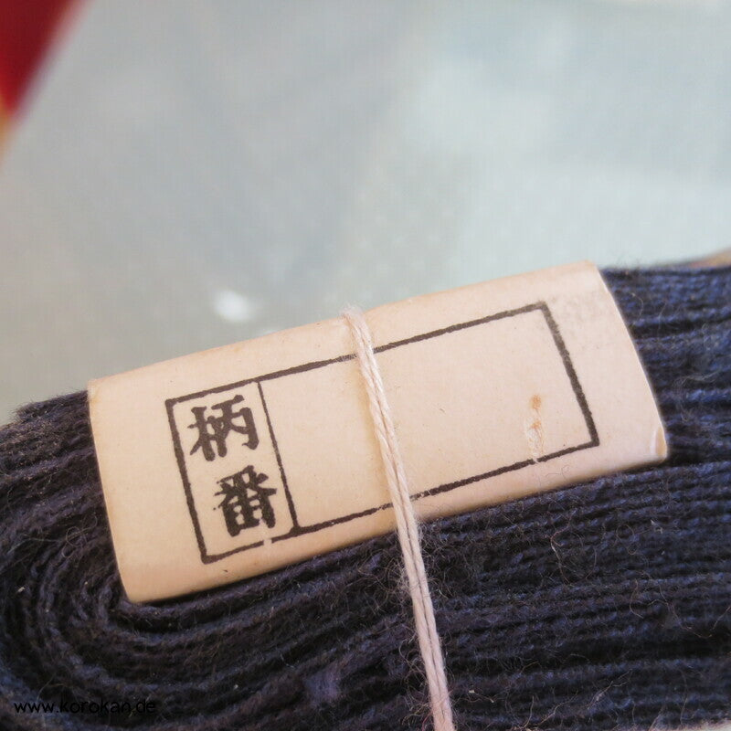 japanischer lila blaue Streifen Kimono Boro Arbeitsmantel Baumwollstoff, dick