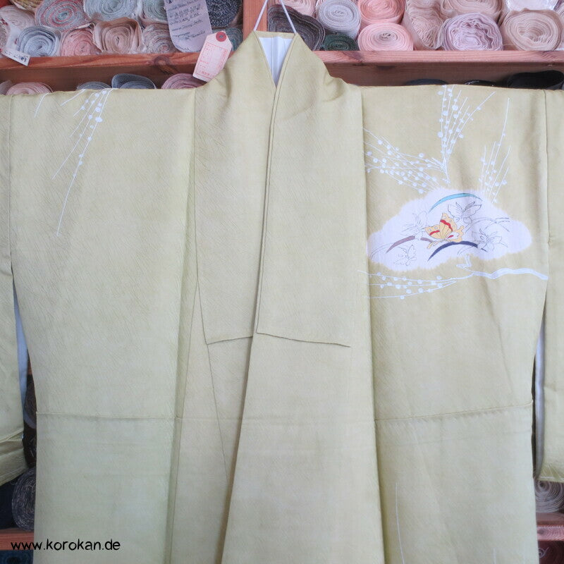 Homongi Kimono Schmetterlingswolken in Seidendamast