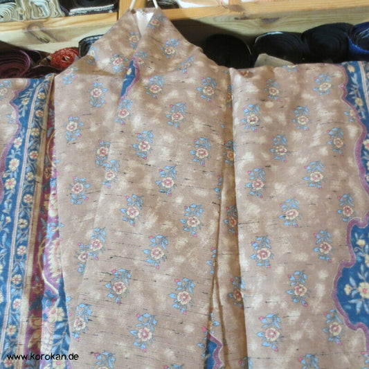 Bingata Bordüren Hitoe Kimono, Tsumugi Seide