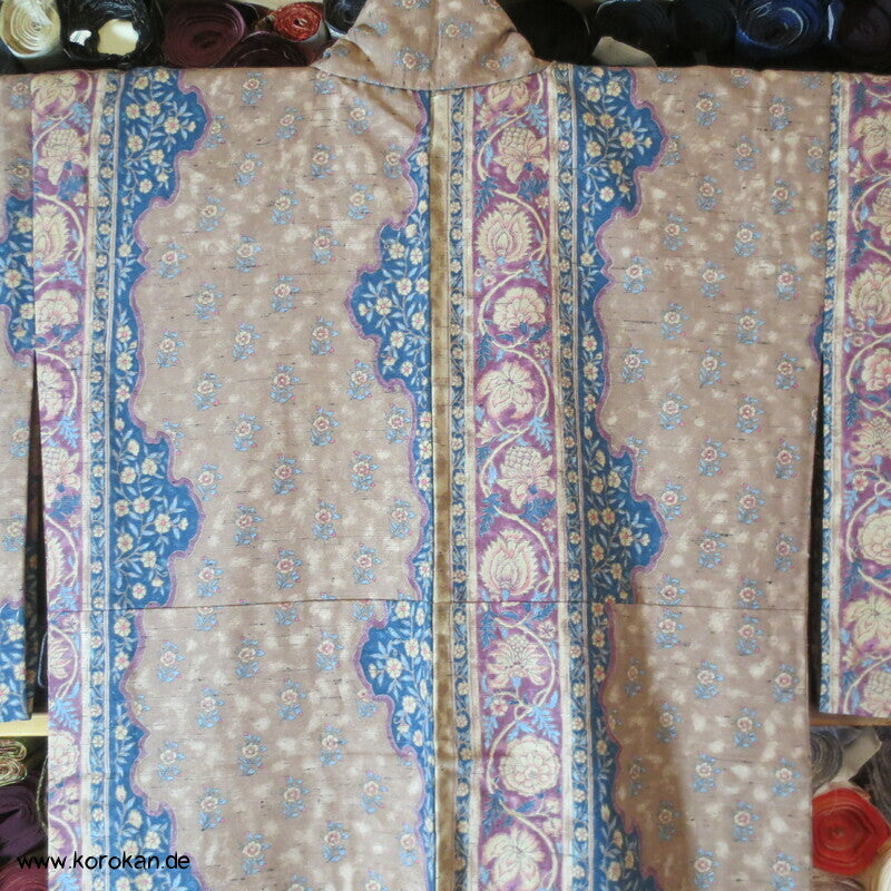 Bingata Bordüren Hitoe Kimono, Tsumugi Seide