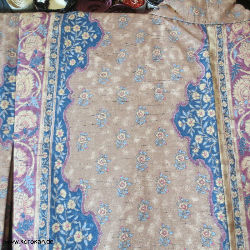 Bingata Bordüren Hitoe Kimono, Tsumugi Seide