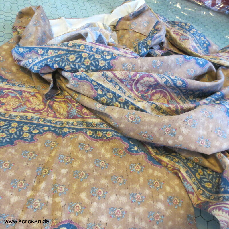 Bingata Bordüren Hitoe Kimono, Tsumugi Seide