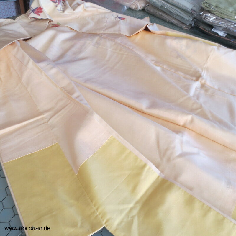 Vögel und Magnolien Jacquard Tsumugi Seiden Kimono