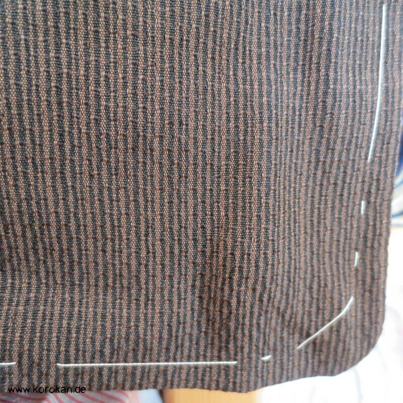 braunschwarze Männer Haori Kimono Jacke, Sommer Tiger