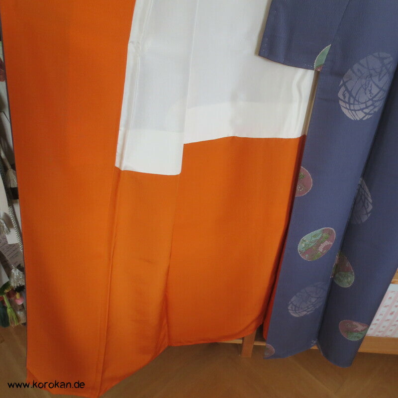 Mondkreise auf grau - lila Komon Kimono