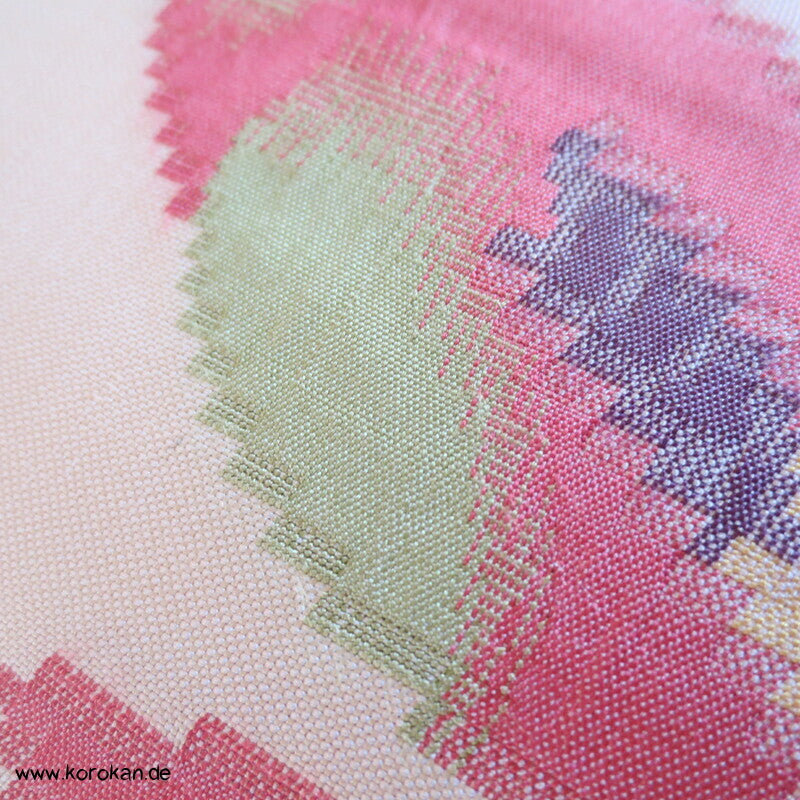 Vögel und Magnolien Jacquard Tsumugi Seiden Kimono
