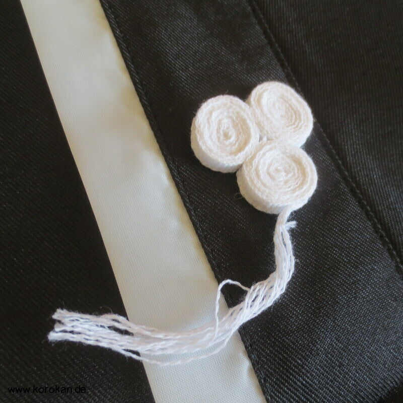 Kimono Weste, mit weißem Han Eri, Ornament