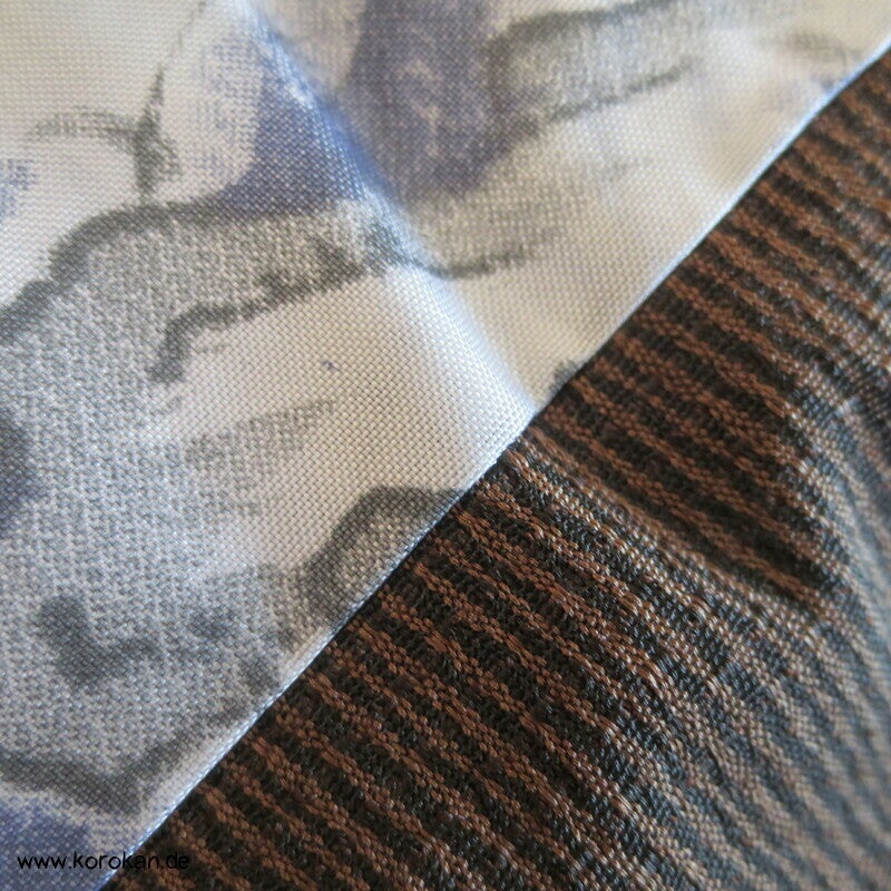 braunschwarze Männer Haori Kimono Jacke, Sommer Tiger