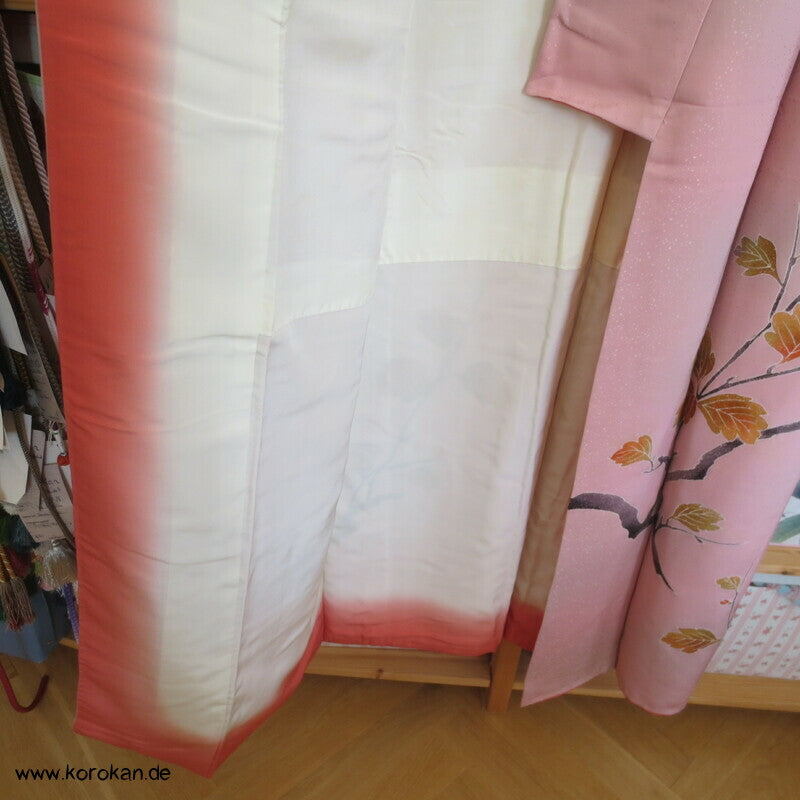 Herbst Zweige auf Schneegestöber Damast Homongi Kimono