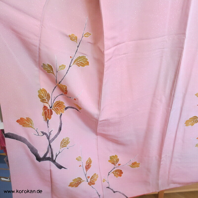Herbst Zweige auf Schneegestöber Damast Homongi Kimono