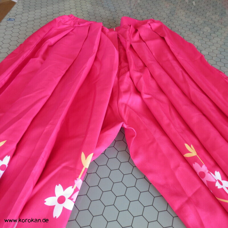 Frauen Faschings Hakama mit Blütendruck