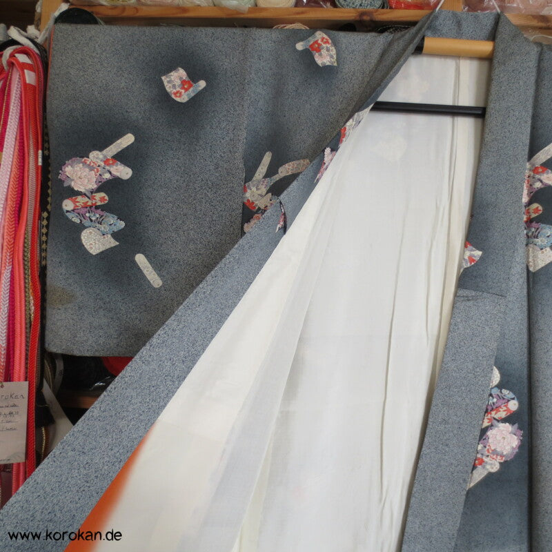Stoffrollen Komon Seiden Kimono