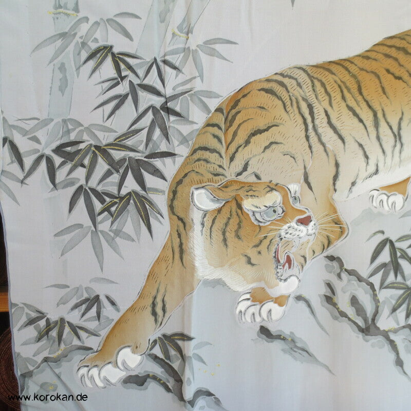 Tiger im Bambus Hitoe Juban Kimono, Seide