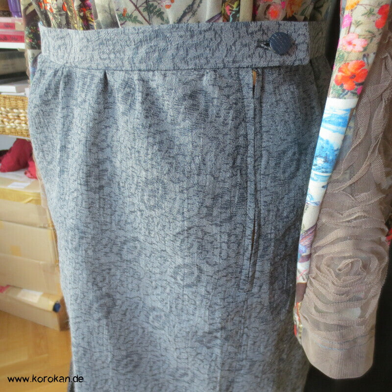 Araihari Kimono Upcycling Volant Rock Hanf / Ramie / Seide