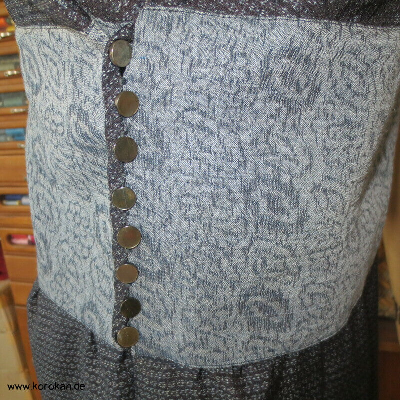 Kimono Kleid aus Seide / Hanf / Ramie Kasuri Tsumugi