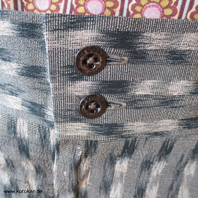 Culotte Hose aus feinem Kimono Seiden Krepp mit Kasuri Muster