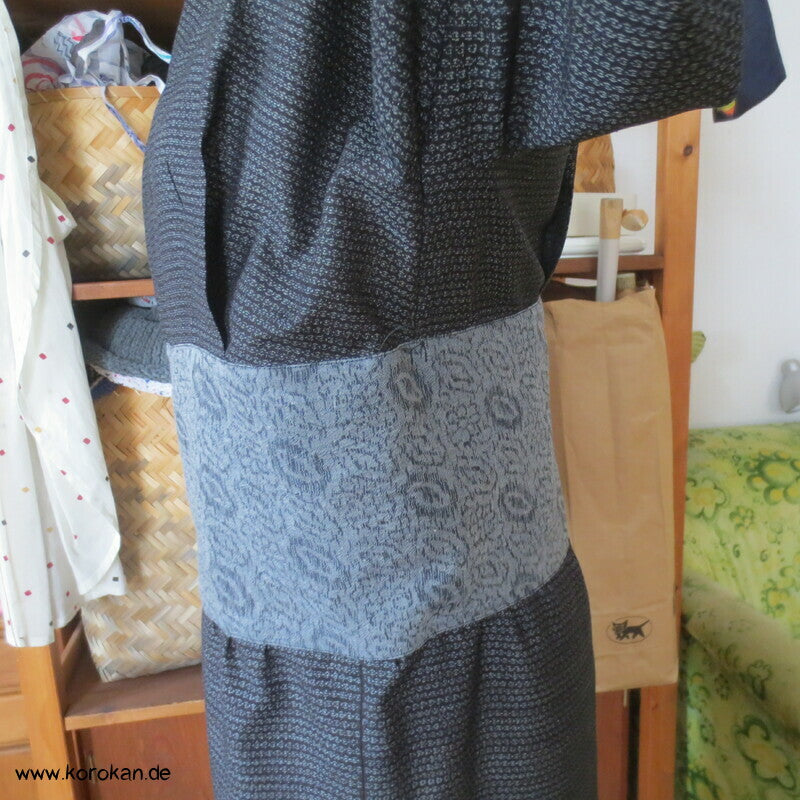 Kimono Kleid aus Seide / Hanf / Ramie Kasuri Tsumugi