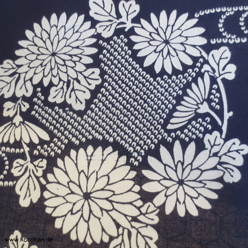 Kiku Kusudama Egasumi Yukata Kimono Baumwoll Stoff