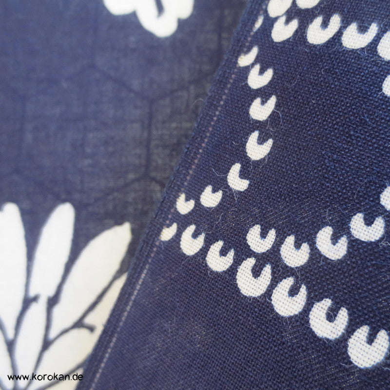 Kiku Kusudama Egasumi Yukata Kimono Baumwoll Stoff