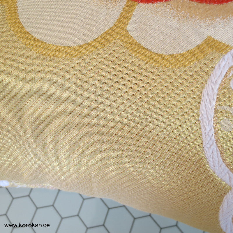 gold Ume rot - lila Ichikura Brokat kleines Kissen