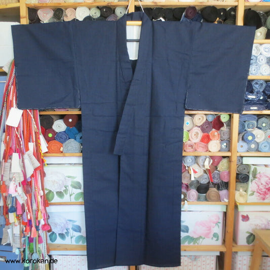 blau melierte Wolle Hitoe Kimono