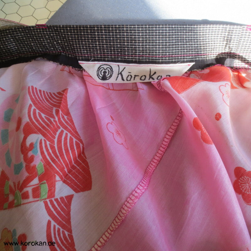 Bias Cut Rock aus Kimono Seide Tsumugi