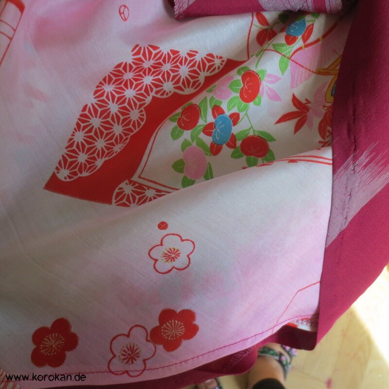 Bias Cut Rock aus Kimono Seide Tsumugi