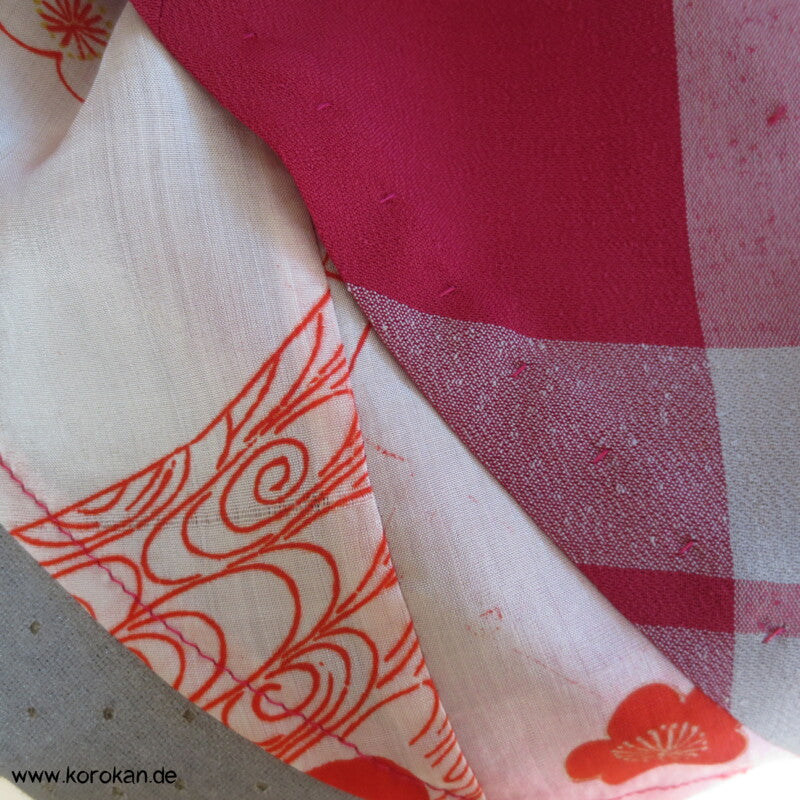 Bias Cut Rock aus Kimono Seide Tsumugi