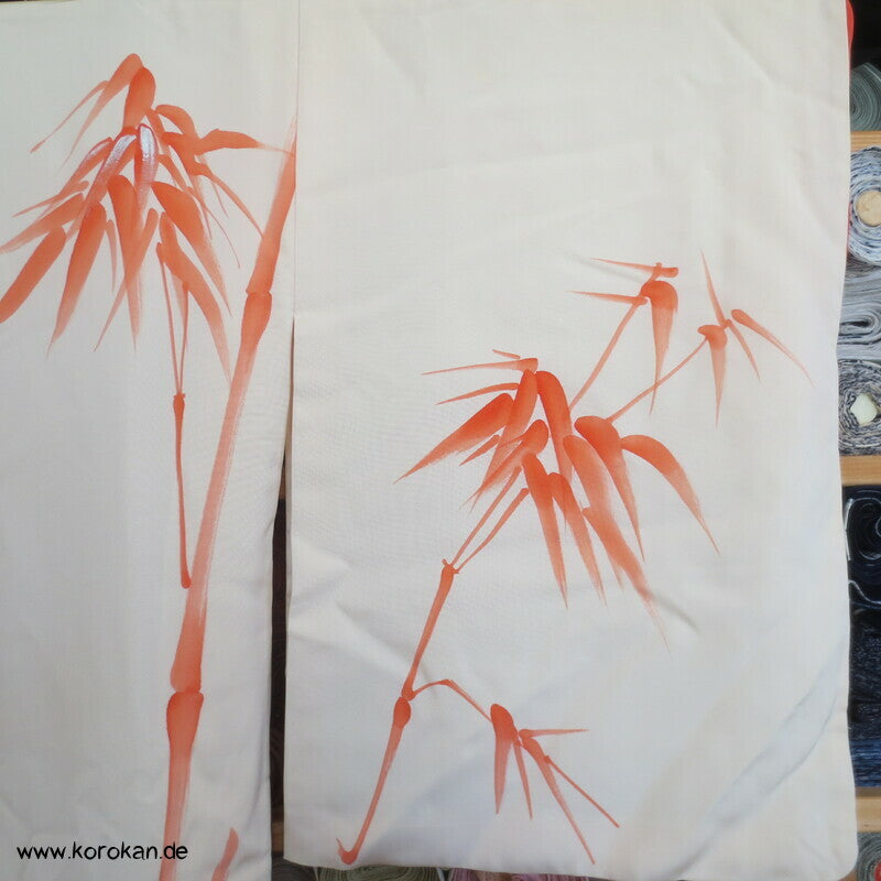 handgemalter Bambus Seidencrepe Homongi Kimono