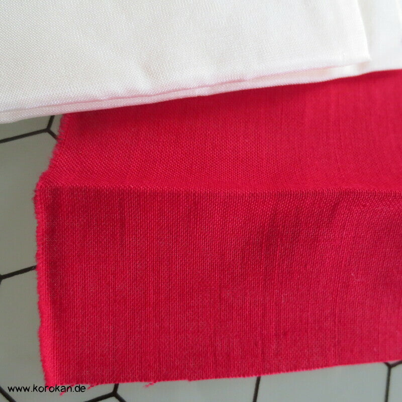 kirschroter Batist Baumwollfutterrest für Kimono