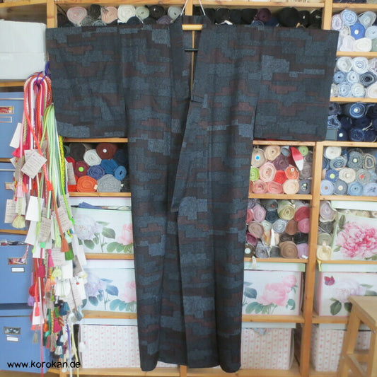 Wollmischgewebe Jacquard Kimono Hitoe