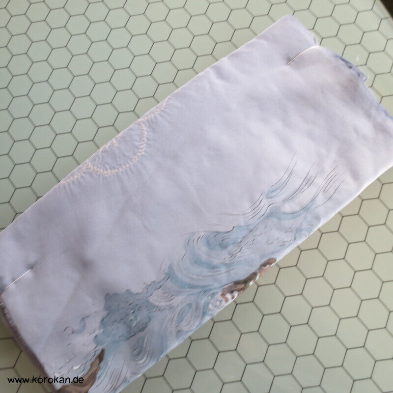 Männer Juban Kimono Seiden Araihari, Küsten Malerei und Shibori