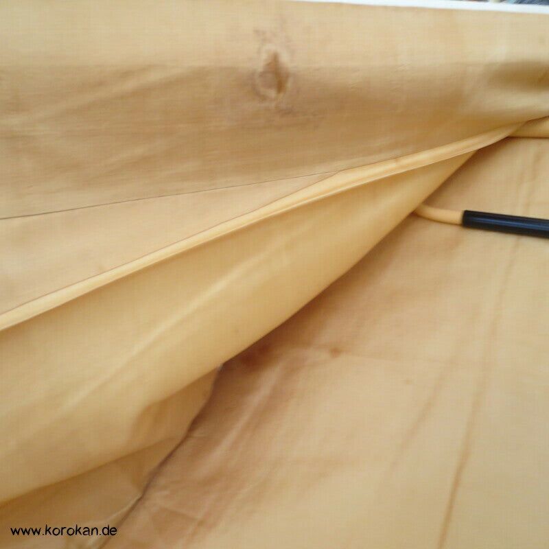 Homongi Kimono, Gold und Silber auf natur - bestickter Seidencrepe