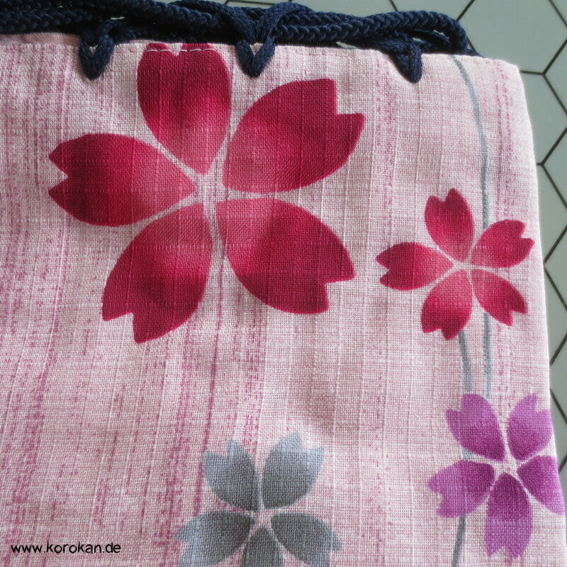 Kinchaku Zugbeutel - Tasche Baumwolle für Yukata Kimono