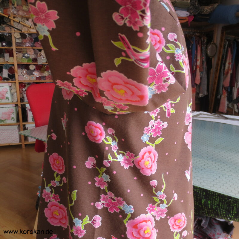 A Linien Shirt aus Stenzo Baumwolljersey Blumen, Vögel