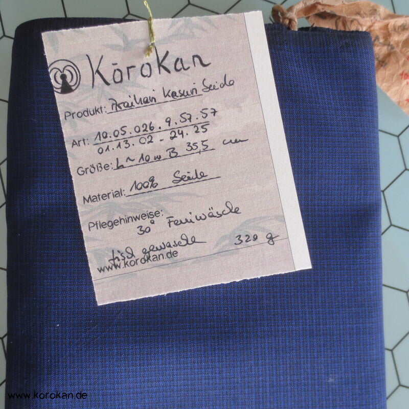 Männer Haori Araihari Kimono Seiden Stoff marineblau