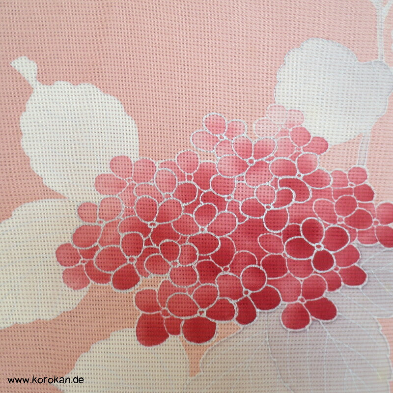 Hydrangea Hitoe Tsukesage Kimono, Rho Seide