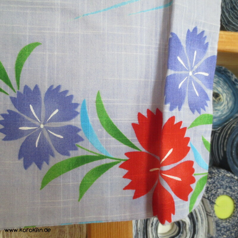 Kenzo Japan Yukata Nadeshiko Grasnelken Baumwoll Sommer Kimono