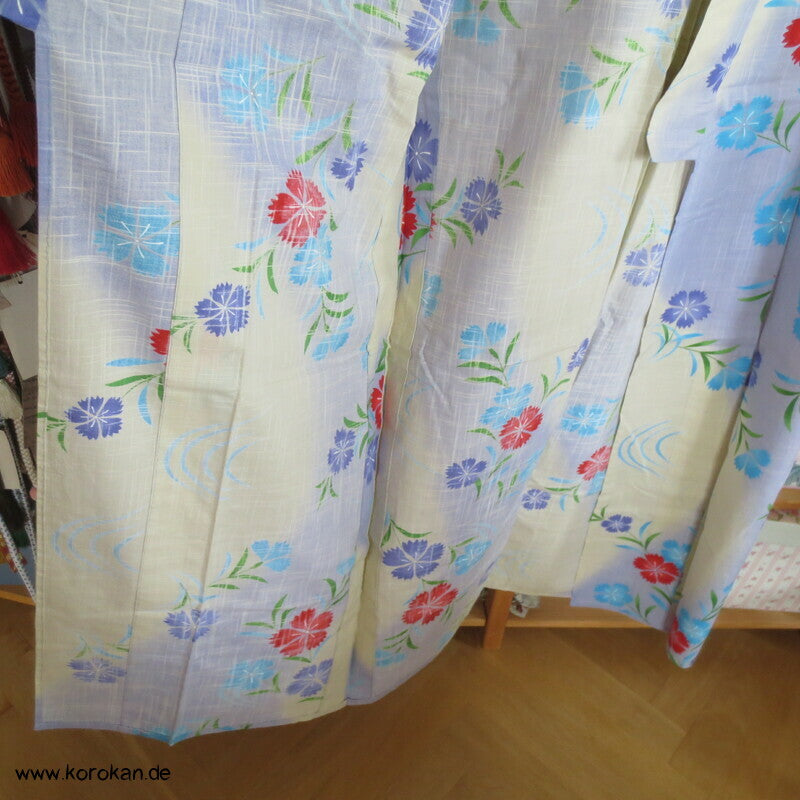 Kenzo Japan Yukata Nadeshiko Grasnelken Baumwoll Sommer Kimono